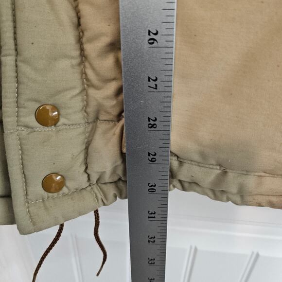 Vintage Puffer Coat Mens Sz Large Tan Brown 80s Utility Farm Ranch Western Warm - Picture 11 of 12